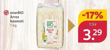 Oferta de Enerbio - Arroz Basmati por 3,29€ en Rossmann