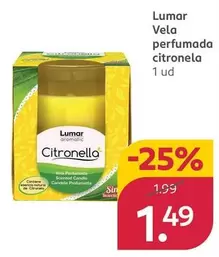 Oferta de Lumar - Vela Perfumada Citronela por 1,49€ en Rossmann