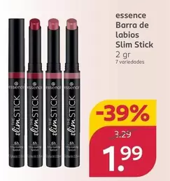 Oferta de Essence - Barra De Labios Slim Stick por 1,99€ en Rossmann
