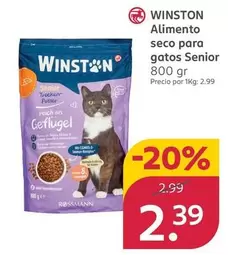 Oferta de Winston - Alimento Seco Para Gatos Senior por 2,39€ en Rossmann