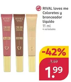 Oferta de Rival - Loves Me Coloretes Y Bronceador Liquido por 1,99€ en Rossmann