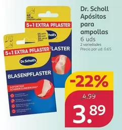 Oferta de Dr.Scholl - Apósitos Para Ampollas por 3,89€ en Rossmann