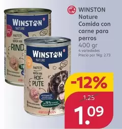 Oferta de Winston - Nature Comida Con Carne Para Perros por 1,09€ en Rossmann