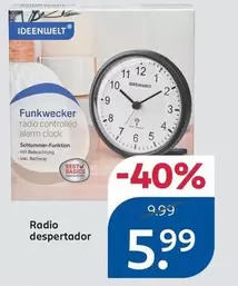 Oferta de Idenwelt - Radio Despertador por 5,99€ en Rossmann
