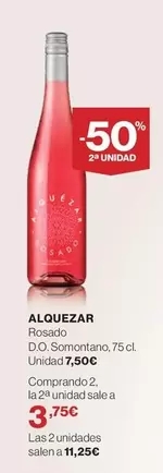Oferta de Rosado D.o. Somontano por 7,5€ en El Corte Inglés
