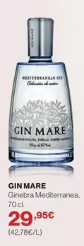 Oferta de Gin Mare - Ginebra Mediterranea por 29,95€ en El Corte Inglés