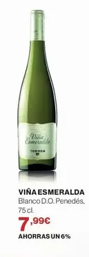 Oferta de Viña Esmeralda - Blanco D.o. Penedès por 7,99€ en Hipercor