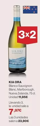 Oferta de Kia Ora - Blanco Sauvignon Blanc por 11,95€ en Hipercor