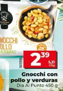 Oferta de Dia Al Punto - Gnocchi Con Pollo Y Verduras  por 2,39€ en Dia