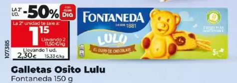 Oferta de Fontaneda - Galletas Osito Lulu por 2,3€ en Dia