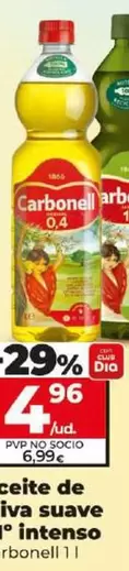 Oferta de Carbonell - Aceite De Oliva Suave/ 1 Intenso por 4,96€ en Dia