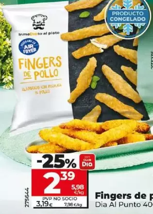 Oferta de Dia Al Punto - Fingers De Pollo  por 2,39€ en Dia