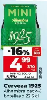 Oferta de Alhambra - Cerveza 1925  por 4,99€ en Dia
