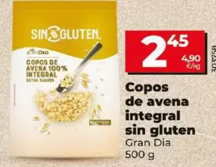 Oferta de Gran Dia - Copos De Avena Integral Sin Gluten  por 2,45€ en Dia
