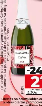 Oferta de Grand Astoria - Cava Brut  por 2,49€ en Dia