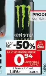 Oferta de Monster - Bebida Energética Original por 1,89€ en Dia