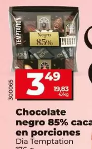 Oferta de Dia Temptation - Chocolate Negro 85% Cacao En Porciones  por 3,49€ en Dia