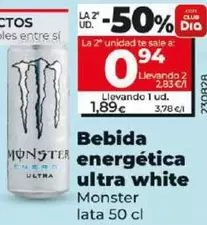 Oferta de Monster - Bebida Energética Ultra White  por 1,89€ en Dia