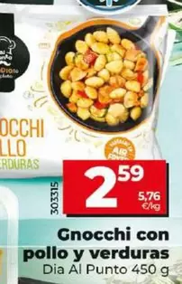 Oferta de Dia Al Punto - Gnocchi Con Pollo Y Verduras por 2,59€ en Dia