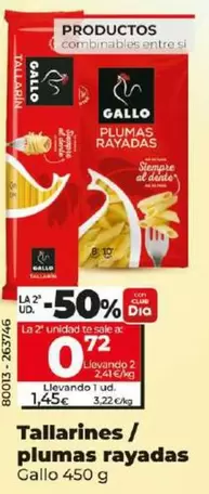 Oferta de Gallo - Tallarines/ Pumas Rayadas por 1,45€ en Dia