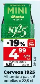 Oferta de Alhambra - Cerveza 1925  por 4,99€ en Dia