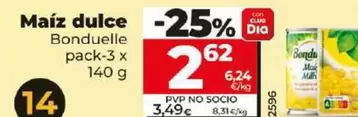 Oferta de Bonduelle - Maíz Dulce  por 2,62€ en Dia