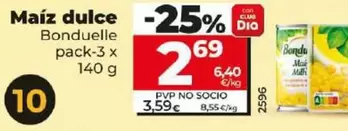 Oferta de Bonduelle - Maíz Dulce  por 2,69€ en Dia
