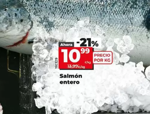 Oferta de Salmón Entero por 10,99€ en Dia