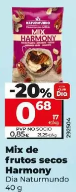 Oferta de Dia Naturmundo - Mix De Frutos Secos Harmony  por 0,68€ en Dia