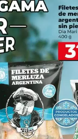 Oferta de Dia Mari Marinera - Filetes De Merluza Argentina Sin Piel por 3,49€ en Dia