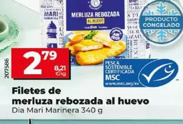 Oferta de Dia Mari Marinera - Filetes De Merluza Rebozada Al Huevo por 2,79€ en Dia