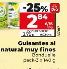 Oferta de Bonduelle - Guisantes Al Natural Muy Finos por 2,84€ en Dia