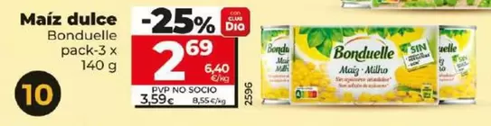 Oferta de Bonduelle - Maíz Dulce por 2,69€ en Dia