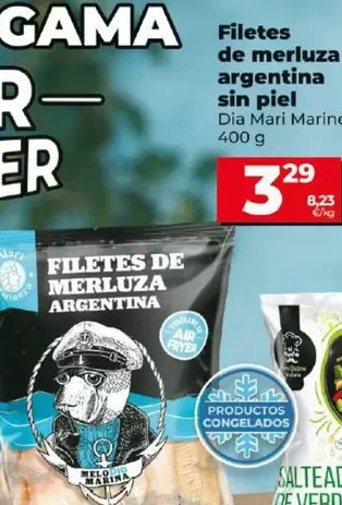 Oferta de Dia Mari Marinera - Filetes De Merluza Argentina Sin Piel por 3,29€ en Dia