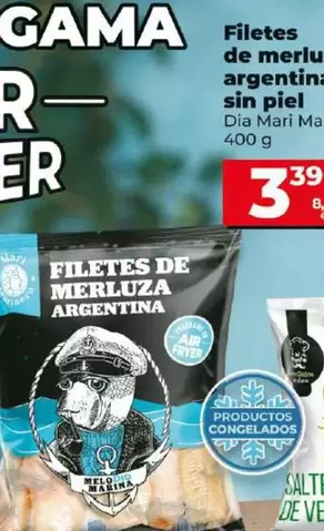 Oferta de Dia Mari Marinera - Filetes De Merluza Argentina Sin Piel por 3,39€ en Dia