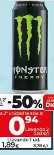 Oferta de Monster - Bebida Energética Original  por 1,89€ en Dia