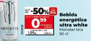 Oferta de Monster - Bebida Energética Ultra White  por 1,99€ en Dia