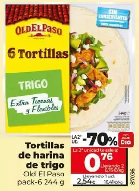 Oferta de Old El Paso - Tortillas De Harina De Trigo por 2,54€ en Dia