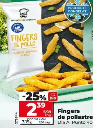 Oferta de Dia Al Punto - Fingers De Pollo por 2,39€ en Dia