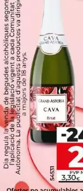 Oferta de Grand Astoria - Cava Brut  por 2,49€ en Dia