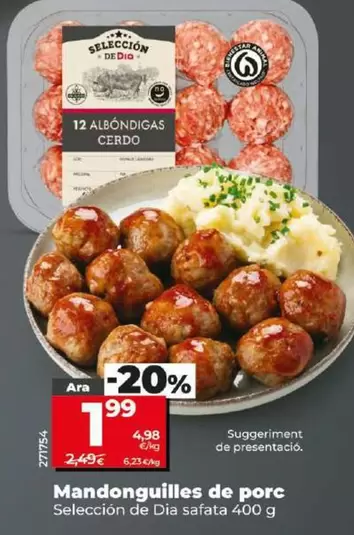 Oferta de Seleccion De Dia - Albóndigas De Cerdo por 1,99€ en Dia