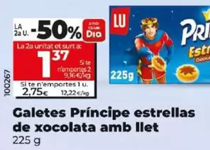 Oferta de Lu - Galletas Príncipe Estrellas De Chocolate Con Leche  por 2,75€ en Dia