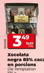 Oferta de Dia Temptation - Chocolate Negro 85% Cacao En Porciones por 3,49€ en Dia