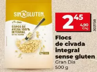 Oferta de Gran Dia - Copos De Avena Integral Sin Gluten  por 2,45€ en Dia