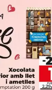 Oferta de Dia Temptation - Chocolate Superior Con Leche Y Almendras  por 1,75€ en Dia