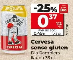 Oferta de Dia Ramblers - Cerveza Sin Gluten  por 0,37€ en Dia