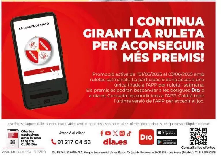 Oferta de Ruleta App en Dia