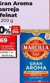 Oferta de Marcilla - Café Gran Aroma Molido Mezcla Descafeinado por 5,39€ en Dia