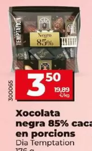 Oferta de Dia Temptation - Chocolate Negro 85% Cacao En Porciones por 3,5€ en Dia