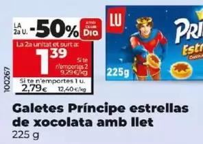 Oferta de Lu - Galletas Príncipe Estrellas De Chocolate Con Leche  por 2,79€ en Dia